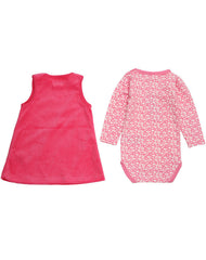 name it 粉红长袖紧身连衣裤套装于姆萨（YUMSA）  - Set Kleid und Langarm-Body YUMSA pink/rosa