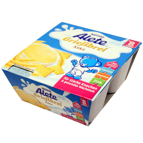 4X100g Alete雀巢常温谷物糊饼干口味 - 4X100g Alete Griessbrei Keks