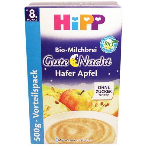 喜宝燕麦加苹果味晚安奶粥 8个月以上 500g - Hipp Gute Nacht Bio-Milchbrei Hafer Apfel 500g