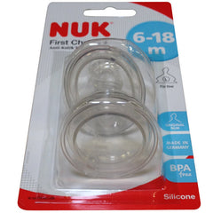 NUK第一选择升级版防胀气硅胶奶嘴2支裝 2号(6-18个月) - NUK First Choice Plus Anti-Colic-Trinksauger Silikon 2 Stück Größe 2 (6-18 Monate)