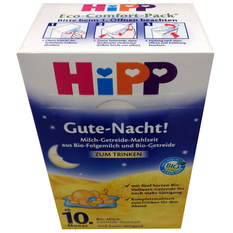 喜宝婴幼儿晚安有机谷物奶糊 10个月 500g - Hipp Gute-Nacht Milch-Getreide-Mahlzeit Bio ab.10 Monat 500g