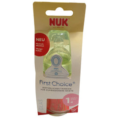 NUK 第一选择进阶版宽口玻璃奶瓶配硅胶奶嘴 120ml - NUK - First Choice Plus Glasflasche 120 ml verschiedene Farben