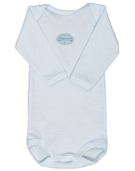 Petit Bateau2件套长袖紧身连衣裤淡蓝色加白色 - Langarm-Body ML 2-teilig in hellblau/weiß